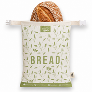 Beeswax-Lined Cotton Bread Bags - Green