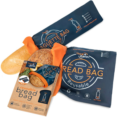 Set of Reusable Bread Bag and Baguette Bag