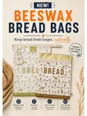 Beeswax-Lined Cotton Bread Bags - Brown