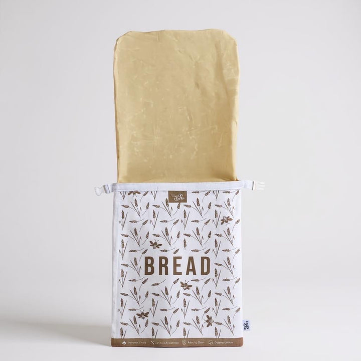 Beeswax-Lined Organic Cotton Bread Bags - Brown