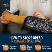 Reusable Baguette Bag - Black - Think4Earth