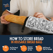 Reusable Baguette Bag - White - Think4Earth