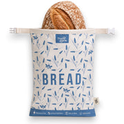 Beeswax-Lined Cotton Bread Bags - Blue