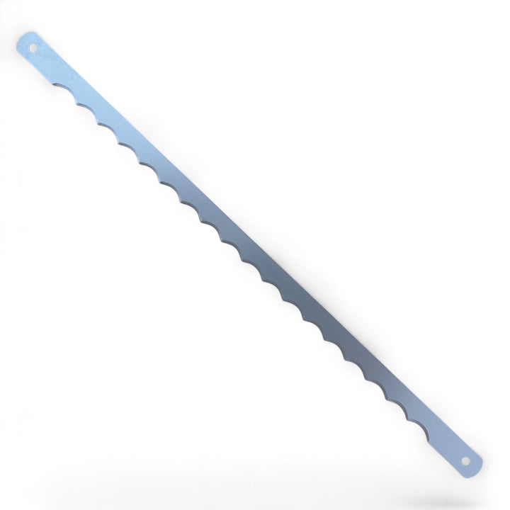 Think4Earth replacement bread saw blade, metal, serrated edge for clean cuts.