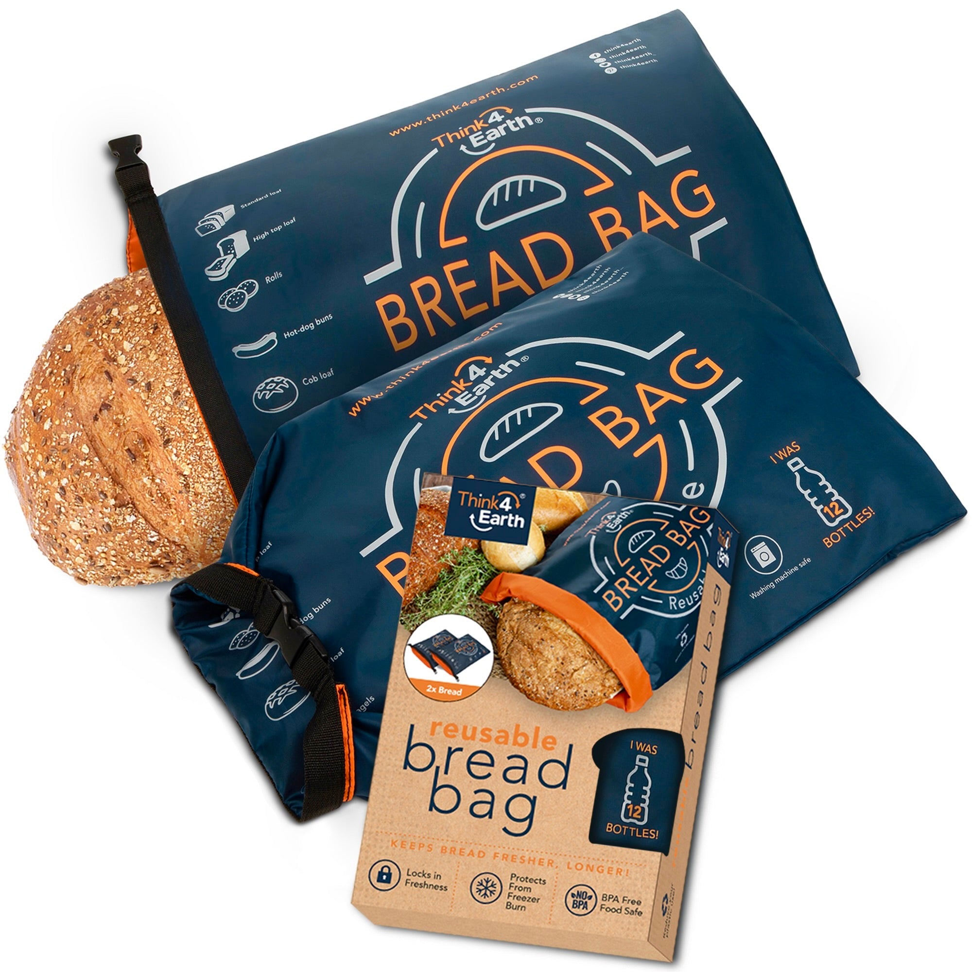 Reusable Freezer Bread Bag – Think4Earth